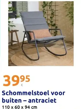 Action Schommelstoel voor buiten - antraciet aanbieding