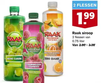 Hoogvliet Raak siroop .75 liter aanbieding