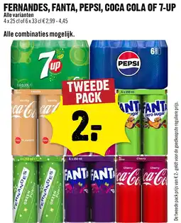 Dirck 3 Fernandes, Fanta, Pepsi, Coca Cola of 7-up aanbieding