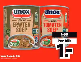 PLUS Unox Soep in Blik aanbieding