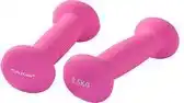 Bol.com Tunturi Dumbbell set - 2 x 0,5 kg - Neopreen - Fluor Roze - Incl. gratis fitness app aanbieding