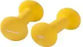 Bol.com Tunturi Dumbbell set - 2 x 1,5 kg - Neopreen - Fluor Geel - Incl. gratis fitness app aanbieding