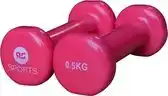 Bol.com RS Sports Dumbells set - 2 x 0.5 kg dumbbells - Vinyl - Roze aanbieding