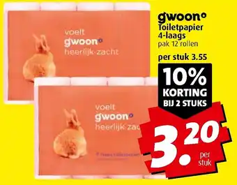 Boni G'woon Toiletpapier 4-laags aanbieding