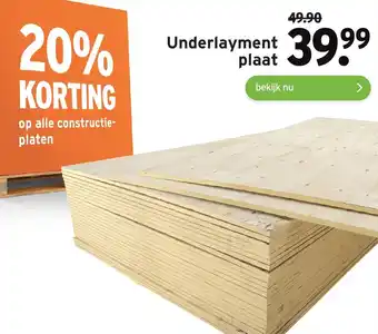 GAMMA Underlayment plaat aanbieding