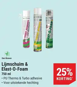 Pontmeyer Den Braven Lijmschuim & Elast-O-Foam aanbieding