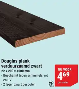 Pontmeyer Douglas plank verduurzaamd zwart aanbieding