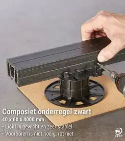 Pontmeyer Composiet onderregel zwart aanbieding
