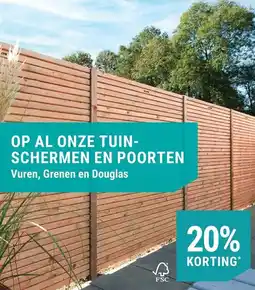 Pontmeyer Op al onze tuinschermen en poorten aanbieding