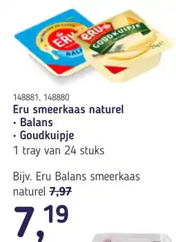 Van Hoeckel Eru smeerkaas naturel aanbieding