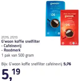Van Hoeckel G'woon koffie snelfilter aanbieding