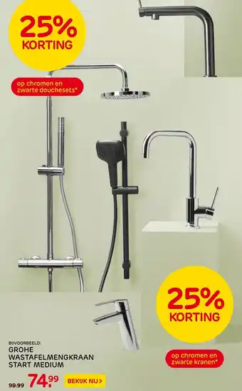 Praxis Grohe wastafelmengkraan start medium aanbieding