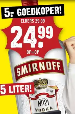 Dirck 3 Smirnoff Vodka aanbieding