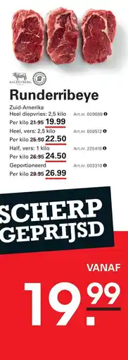 Sligro Runderribeye aanbieding