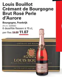 Sligro Louis Bouillot Crémant de Bourgogne Brut Rosé Perle d'Aurore aanbieding