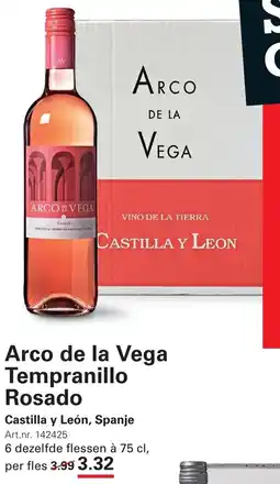 Sligro Arco de la Vega Tempranillo Rosado aanbieding