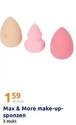 Action Max & More make-up sponzen aanbieding