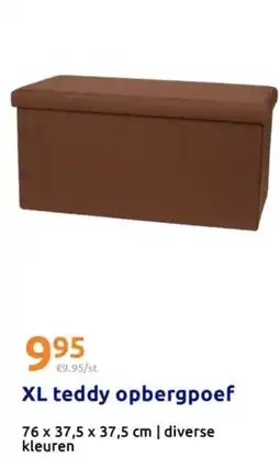 Action XL teddy opbergpoef aanbieding