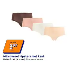 Action Microvezel hipsters met kant aanbieding