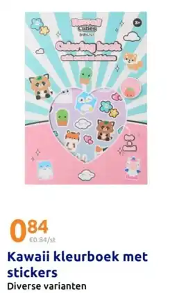 Action Kawaii kleurboek met stickers aanbieding