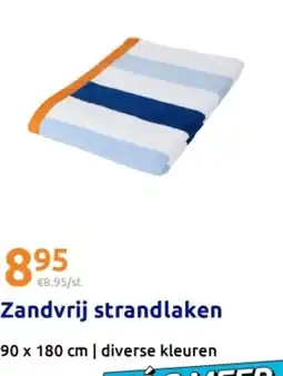 Action Zandvrij strandlaken aanbieding