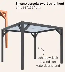 Karwei Silvano pergola zwart vurenhout aanbieding