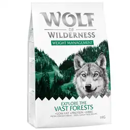Zooplus 5 x 1 kg Weight Management Wolf of Wilderness graanvrij droogvoer voor honden aanbieding