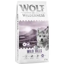 Zooplus Wolf of Wilderness Junior Wild Hills Eend - graanvrij - 12 kg: Nieuw Recept aanbieding