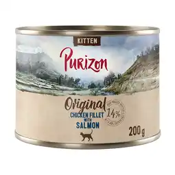 Zooplus 6x200g Purizon Original Kipfilet met Zalm Kitten Natvoer aanbieding