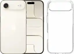 Coolblue Apple iPhone Air 256GB Goud + BlueBuilt Protective Back Cover Transparant aanbieding