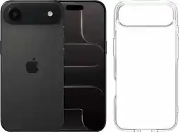 Coolblue Apple iPhone Air 256GB Zwart + BlueBuilt Protective Back Cover Transparant aanbieding