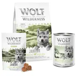 Zooplus Wolf of Wilderness Junior Probeerpakket - Set van 3 Lam: Droogvoer, Natvoer, Snack aanbieding