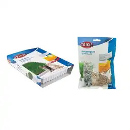 Zooplus Trixie Softgras Weidegras-zaad 100g & Zaad navulzak 100g Kat aanbieding