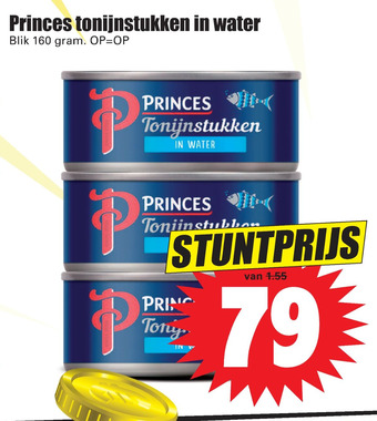 Dirk Princes tonijnstukken in water aanbieding