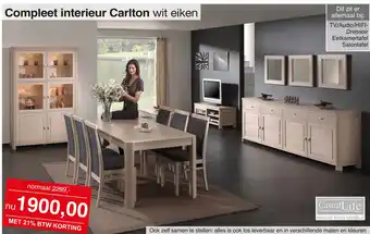 Woonsquare Compleet interieur Carlton wit eiken aanbieding