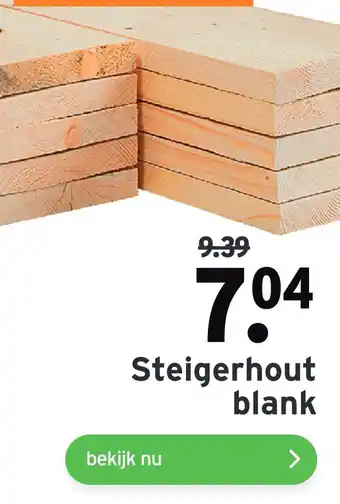 GAMMA Steigerhout blank aanbieding