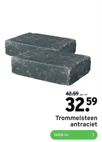 GAMMA Trommelsteen antraciet aanbieding