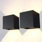 Bol.com Wandlamp - 2 pack - Werkt op netstroom - 3000K - Voor binnen en buiten - Buitenlamp - Vivid Green aanbieding