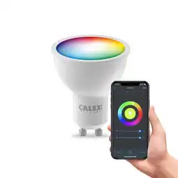 Bol.com Calex Slimme Lamp - Wifi LED Verlichting - GU10 - Smart Bulb - Dimbaar - RGB en Warm Wit - 4.9W aanbieding