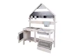 Lidl roba Houten speelgoed buitenkeuken - met oven en kraan aanbieding