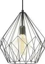 Bol.com EGLO Carlton Hanglamp - E27 - Ø 31 cm - Zwart aanbieding