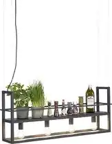 Bol.com QAZQA Cage Hanglamp - 4 lichts - L 1015 mm - Zwart aanbieding
