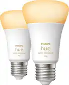Bol.com Philips Hue standaardlamp E27 Lichtbron - warm tot koelwit licht - 2-pack - 1100lm - Bluetooth aanbieding