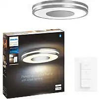 Bol.com Philips Hue Being plafondlamp - warm tot koelwit licht - aluminium - 1 dimmer switch aanbieding