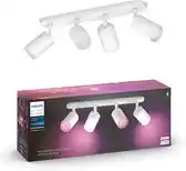 Bol.com Philips Hue Fugato opbouwspot - wit en gekleurd licht - 4-spots - wit aanbieding