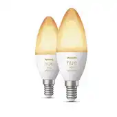 Bol.com Philips Hue kaarslamp - warm tot koelwit licht - 2-pack - E14 aanbieding