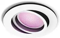 Bol.com Philips Hue Centura inbouwspot - wit en gekleurd wit - 1-pack - wit - rond - GU10 aanbieding