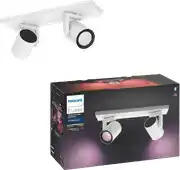 Bol.com Philips Hue Argenta opbouwspot - wit en gekleurd licht - 2-spots - wit aanbieding