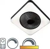 Bol.com Qazqa Plafondventilator Climo vierkant B 55 cm wit-zwart aanbieding