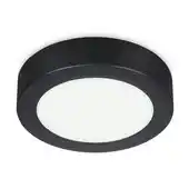 Bol.com Prolight Villo Plafonniere - LED integrated - 6W - 400 lumen - Zwart - Ø 17 cm aanbieding